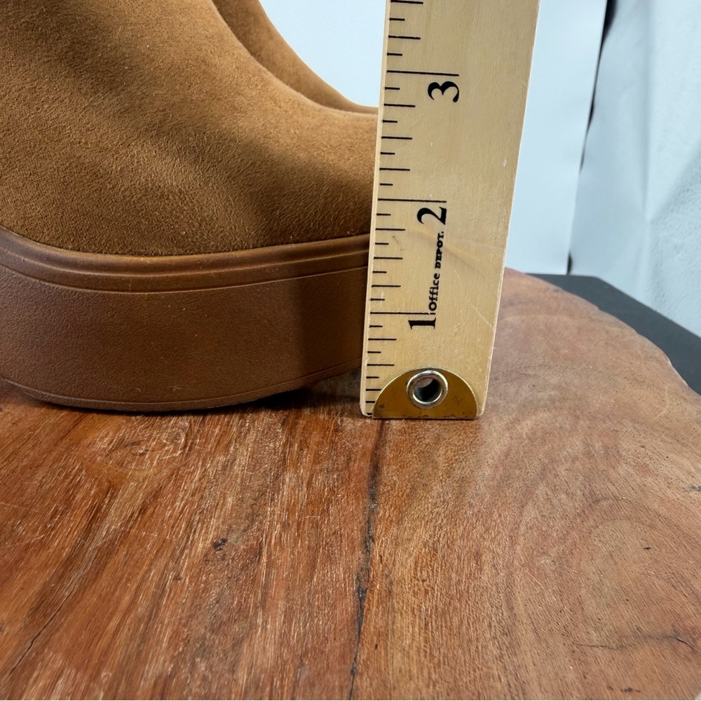 Sun + Stone Brown Suede Platform Mules - Picture 11 of 11